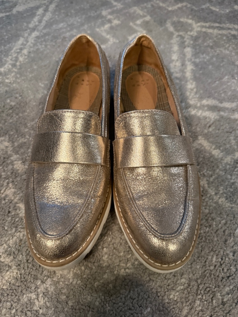 Target Metallic Silver Penny Loafers for Women